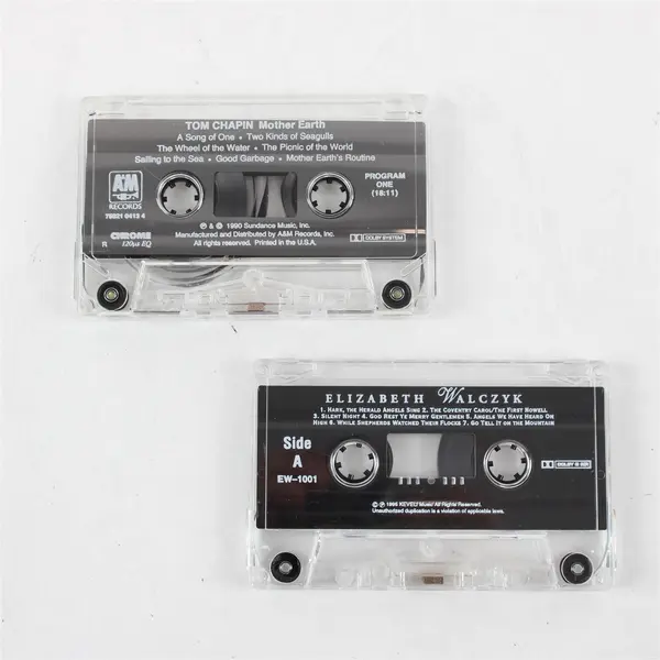 Lot of 2 Cassette Tapes Elizabeth Walczyk Xmas Oregon; Tom Chapin Mother Earth