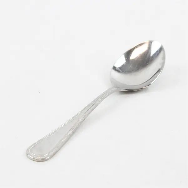 Lot of 2 Retroneu Beads Stainless Steel Oval Soup Spoons 7.5"