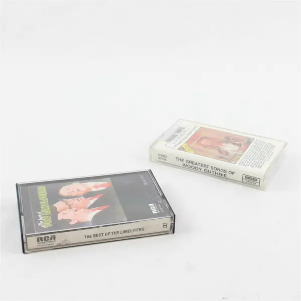 Lot of 2 Cassette Tapes - Woody Guthrie & The Limeliters - Good, Untested