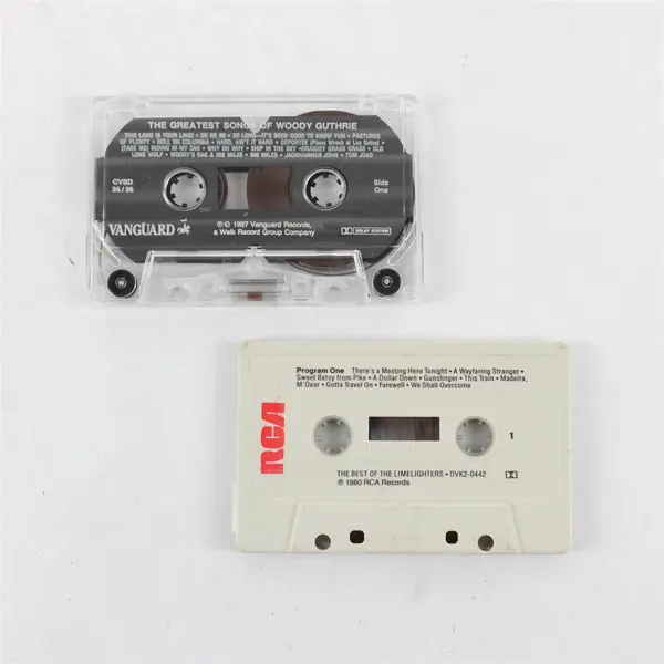 Lot of 2 Cassette Tapes - Woody Guthrie & The Limeliters - Good, Untested