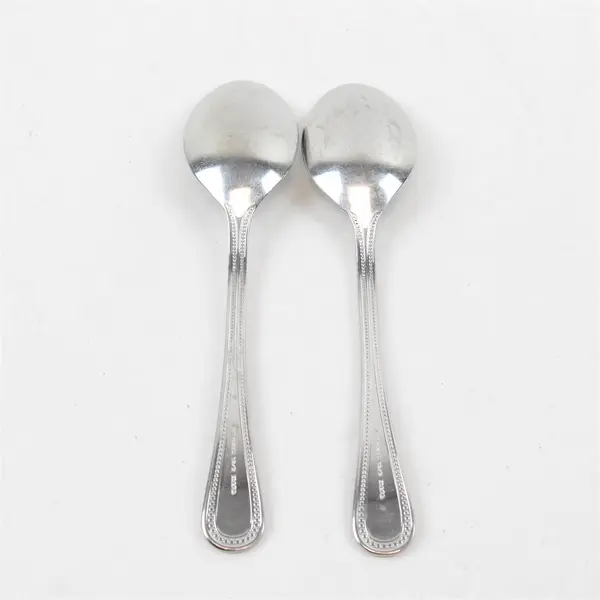 Lot of 2 Retroneu Beads Stainless Steel Teaspoons 6"