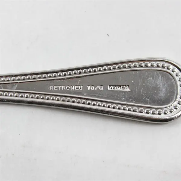 Lot of 2 Retroneu Beads Stainless Steel Teaspoons 6"