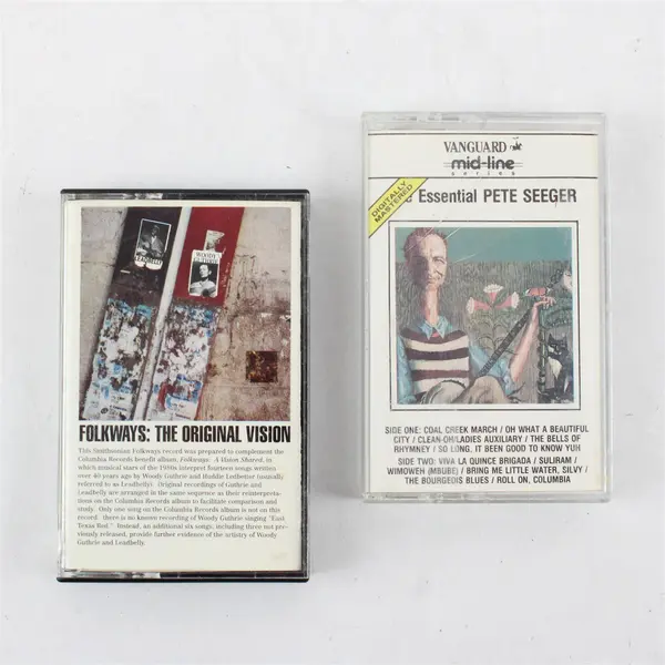 Lot of 2 Cassette Tapes - Pete Seeger Essential & Folkways Original Vision