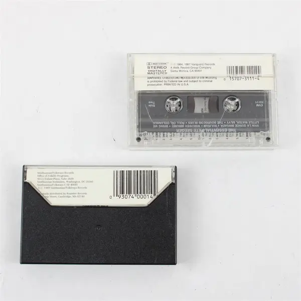 Lot of 2 Cassette Tapes - Pete Seeger Essential & Folkways Original Vision