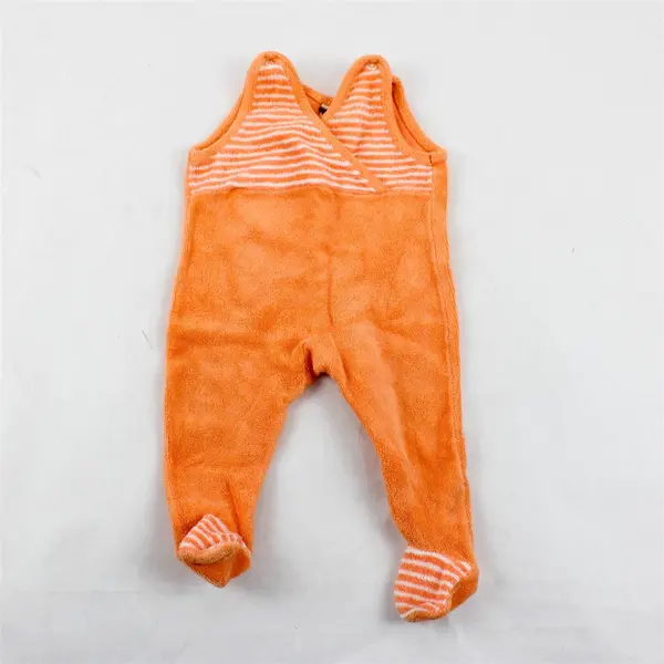 Petit Bateau Coral Orange Terrycloth Sleeveless Footed One-Piece Baby's 3 Months