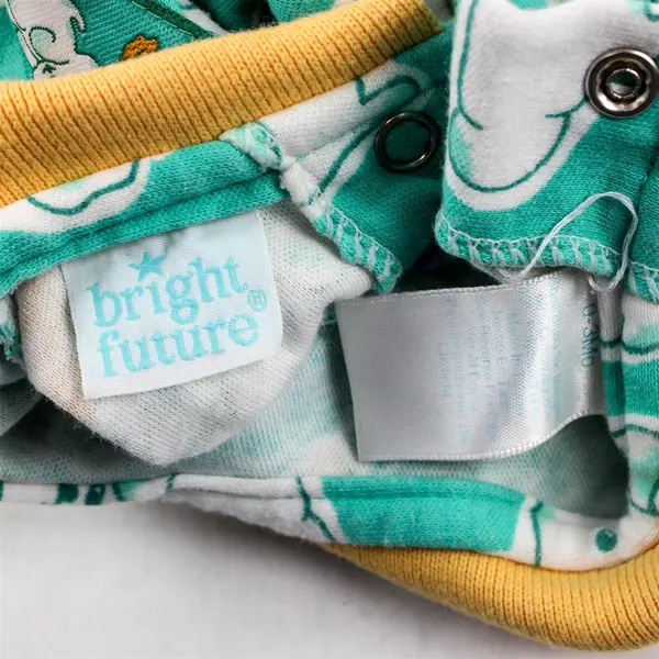 Vintage Bright Future Green Puppy Print 2 Pc Outfit Baby's 0-3 Mo