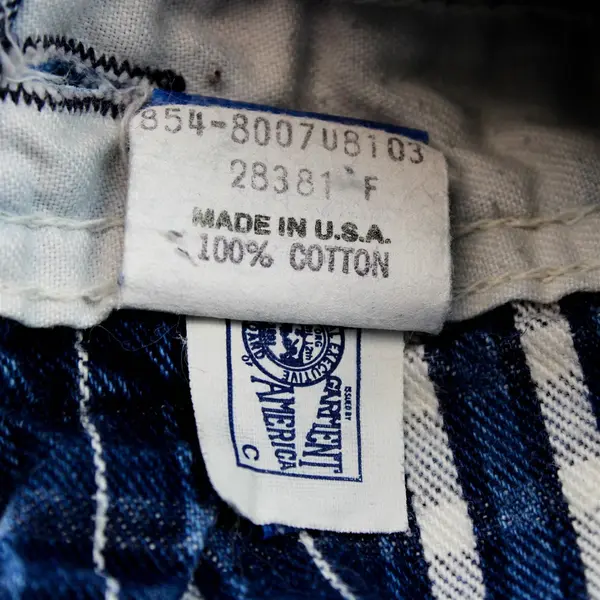 OshKosh B'Gosh Blue and White Plaid Denim Overalls Baby's Size 3/6 Mos Flawed