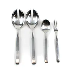Lot of Four Mixed 18/8 Stainless Flatware From WMF in the Pattern Aspen.