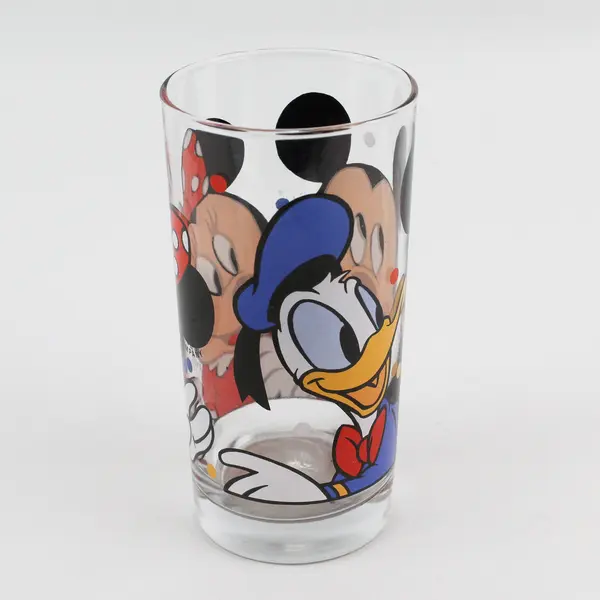 Vintage Anchor Hocking Walt Disney Juice Glass Mickey Minnie Donald Duck 5.5" 
