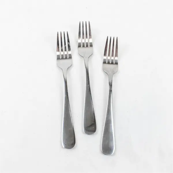 Lot of 3 18/0 Stainless Amazon Basics Salad Forks Made in China