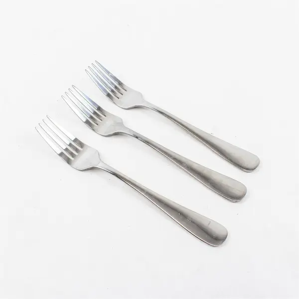 Lot of 3 18/0 Stainless Amazon Basics Salad Forks Made in China
