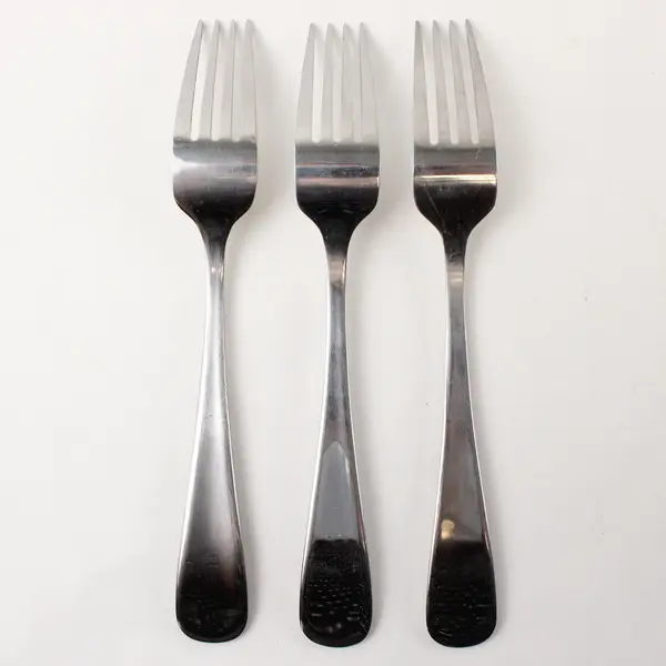 Lot of 3 18/0 Stainless Amazon Basics Dinner Forks Made in China