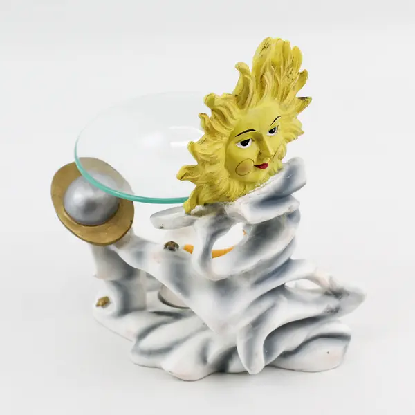 Celestial Sun Moon Saturn Glass And Resin Essential Oil Burner