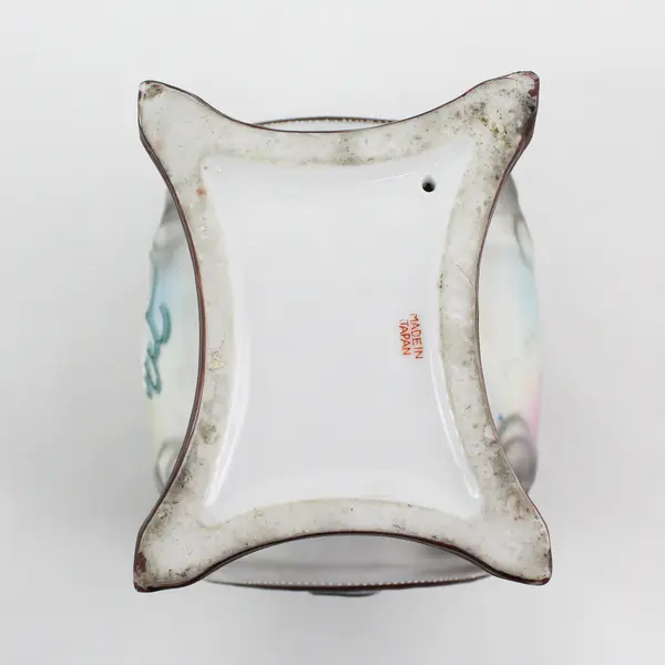 Vintage Japanese Dragonware Moriage Sake Keg Barrel-Shaped Decanter Hand Painted