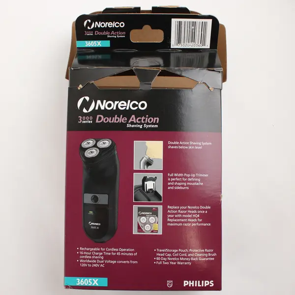 Norelco Double Action Shaving System 3605X - Open Box New