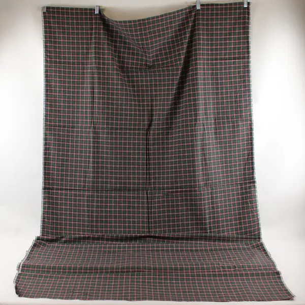 Green Red White Tartan Plaid Fabric 36x60in Cut Crafts Quilting Sewing