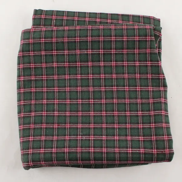 Green Red White Tartan Plaid Fabric 36x60in Cut Crafts Quilting Sewing
