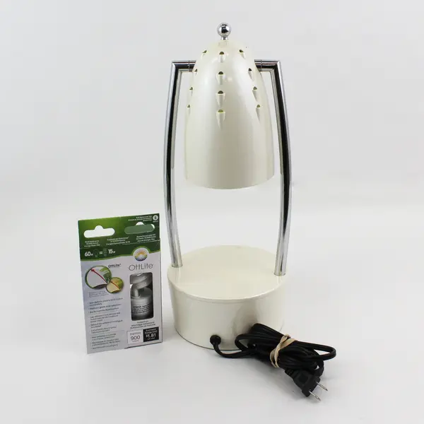 OttLite Desk Lamp 15W Pivoting Dome Beige PL7967 Daylight 