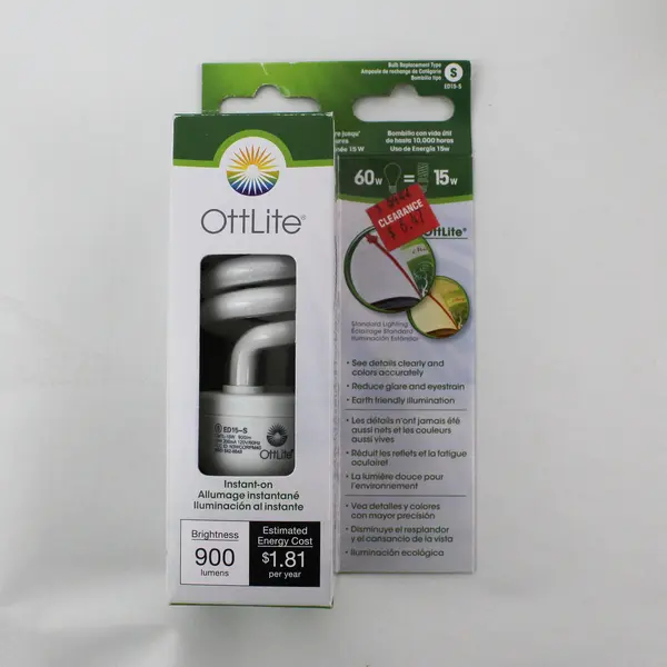 OttLite Desk Lamp 15W Pivoting Dome Beige PL7967 Daylight 