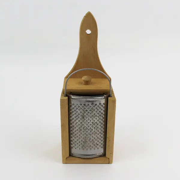 Vintage Primitive Wooden Hard Cheese Grater Box 