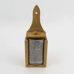 Vintage Primitive Wooden Hard Cheese Grater Box 