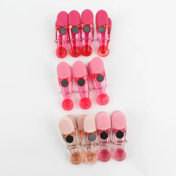 Lot Of 11 Pink Magnetic Bag Clips 
