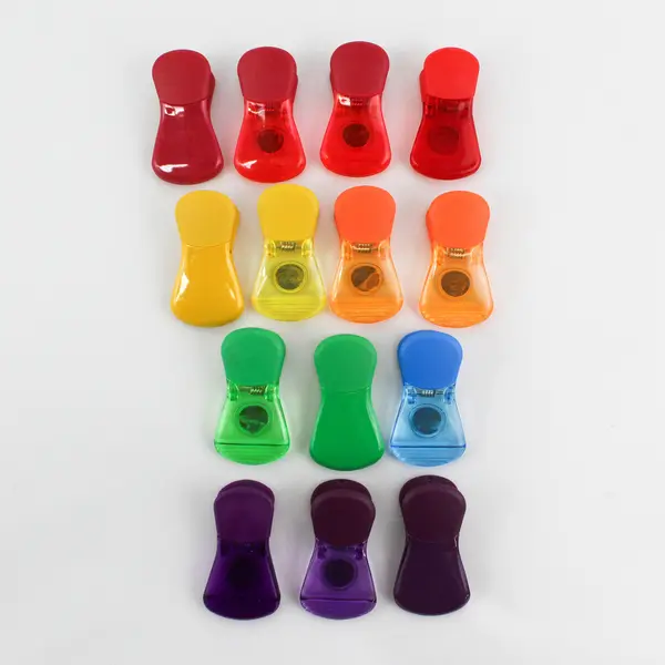 Lot of 14 Magnetic Bag Clips Assorted Colors