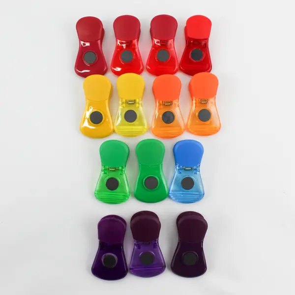 Lot of 14 Magnetic Bag Clips Assorted Colors