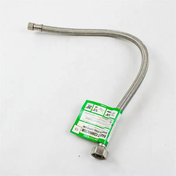 Stainless Steel Faucet Connector 3/8" Compression x 1/2" FIP 20" Flexible