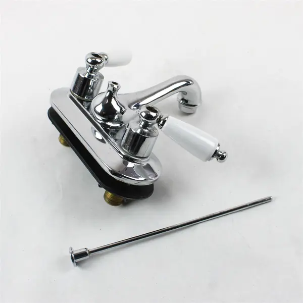 Vintage Home Depot Oasis Centerset Bath Faucet White Porcelain Handles