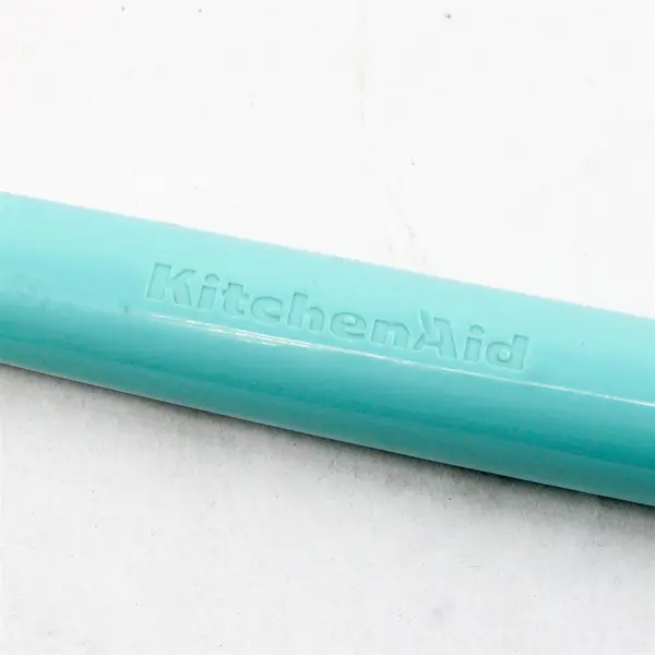 Kitchenaid Aqua Sky Teal and Black Flipper Spatula Plastic Chrome
