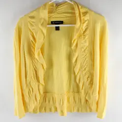 INC International Concepts Sunshine Yellow Ruffled Cardigan Women's XL