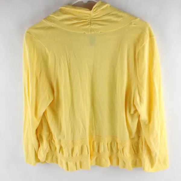 INC International Concepts Sunshine Yellow Ruffled Cardigan Women's XL
