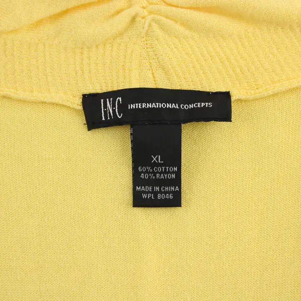 INC International Concepts Sunshine Yellow Ruffled Cardigan Women's XL