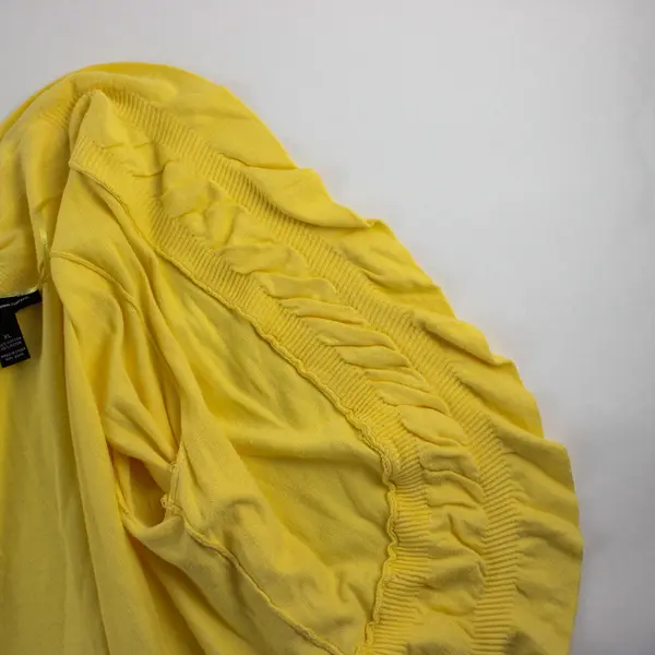 INC International Concepts Sunshine Yellow Ruffled Cardigan Women's XL