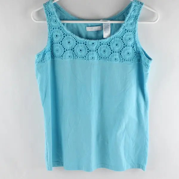 Liz Wear by Liz Claiborne Sky Blue Tank Top Women's Medium