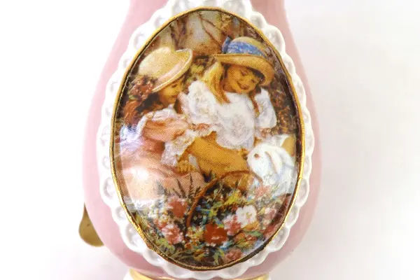 Sandra Kuck Sugar & Spice #3 Morning Teddy Set of 3 Porcelain Ornaments COA