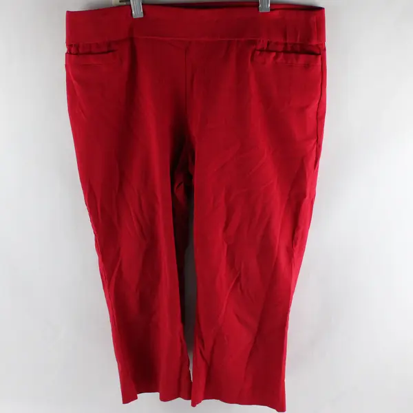 Briggs Bright Red Pull-On Capris Women's Size 10