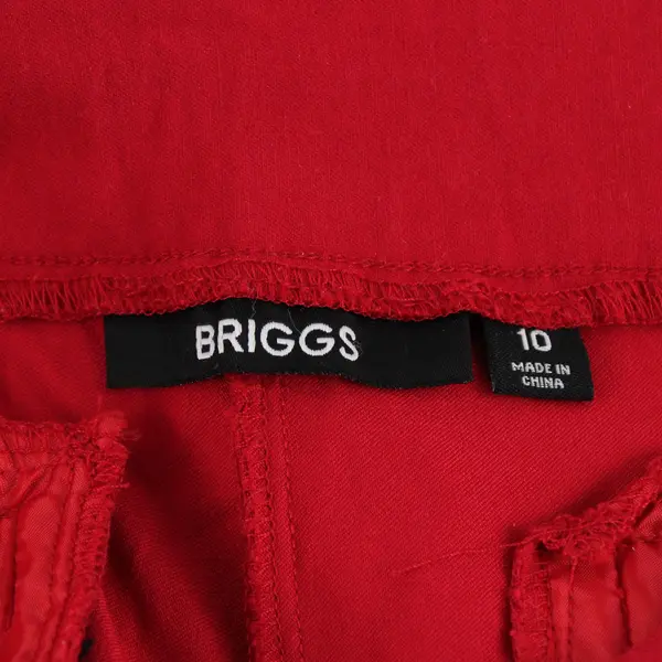 Briggs Bright Red Pull-On Capris Women's Size 10