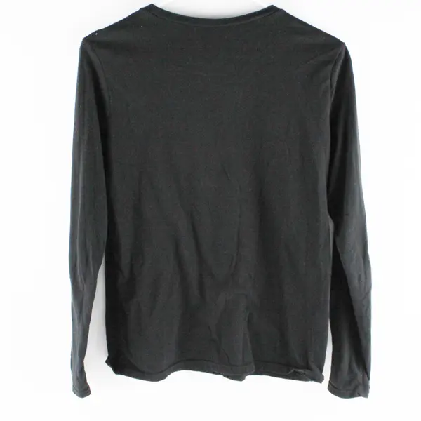 BCTC Poinsettia Applique Black Long-Sleeved Shirt Women's Med 8-10