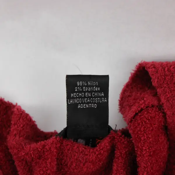 Evie Red Fuzzy V-Neck Pullover Sweater Women's Medium