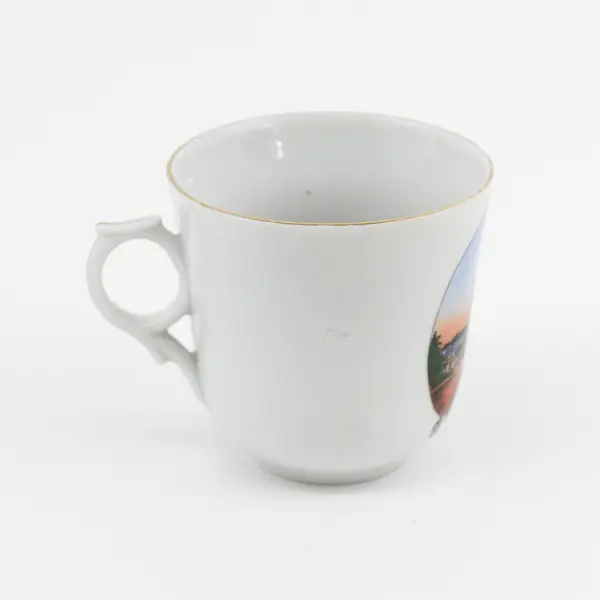 Hand Painted Jonroth Studios Battle Mountain Sanitarium  Hot Springs S.D. Cup