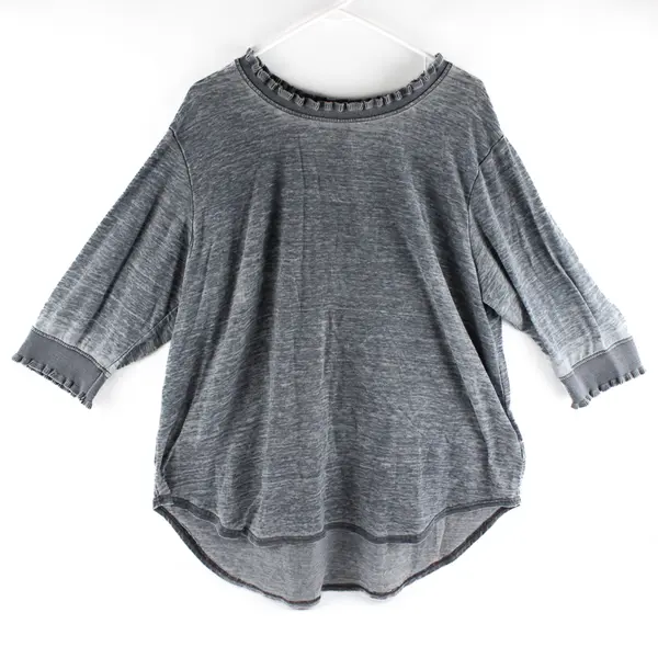 Jones New York Gray 3/4-Sleeve Top Women's Size 1X