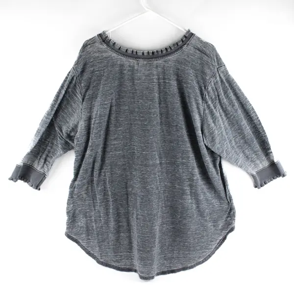 Jones New York Gray 3/4-Sleeve Top Women's Size 1X