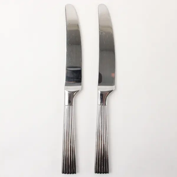 Lot of 2 Retroneu Cobble Stainless Steel 9" Dinner Knives