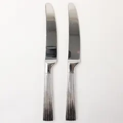 Lot of 2 Retroneu Cobble Stainless Steel 9" Dinner Knives