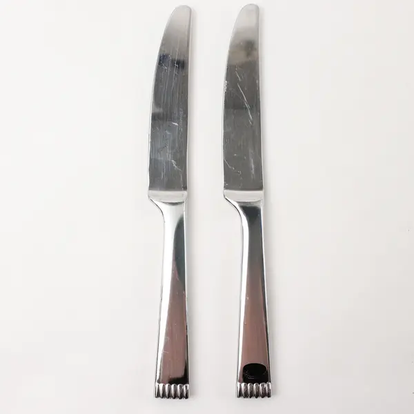 Lot of 2 Retroneu Cobble Stainless Steel 9" Dinner Knives