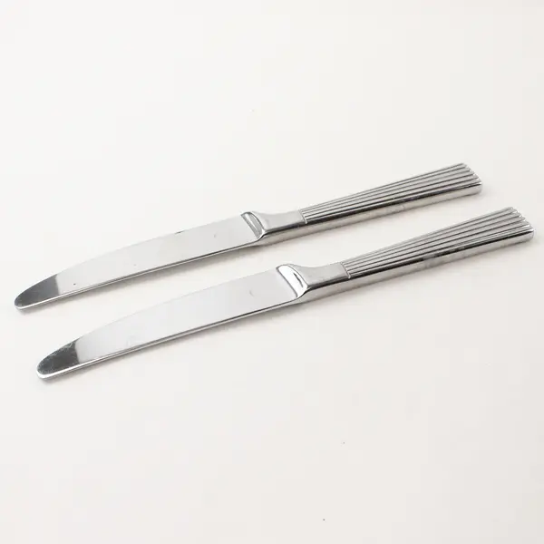 Lot of 2 Retroneu Cobble Stainless Steel 9" Dinner Knives
