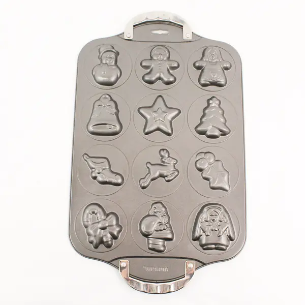  NORPRO Non-Stick Aluminum Christmas Cookie  Mold 18.5" X 11" 