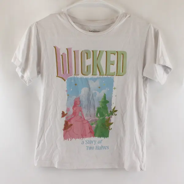Wicked Short-Sleeved White T-Shirt Girls' Medium 7/8